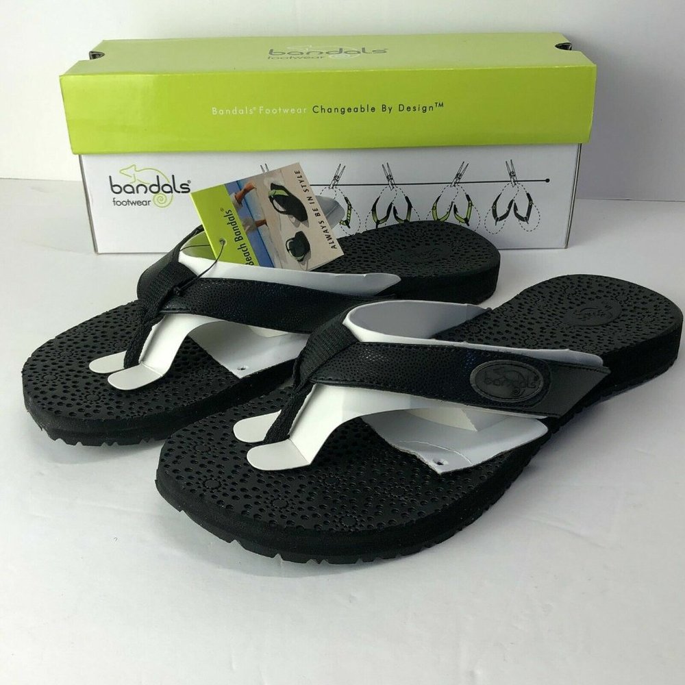 Bandals footwear black flip flops New in box
